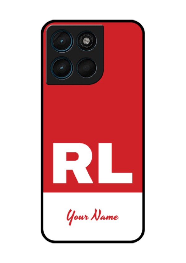 Motorola Moto G67 Power Custom Glass Phone Case - Dual Tone Custom Text Design