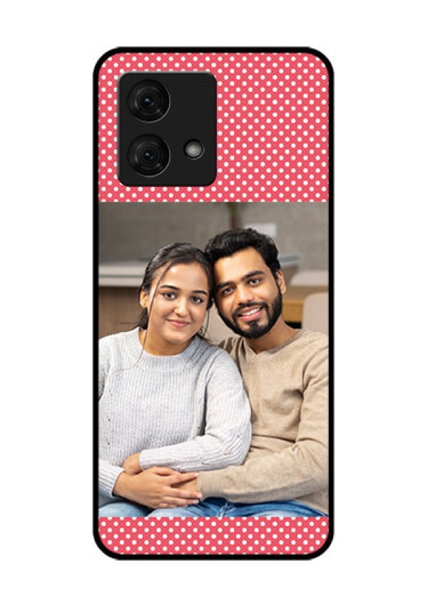 Motorola Moto G84 5G Custom Glass Phone Case - White Dotted Design