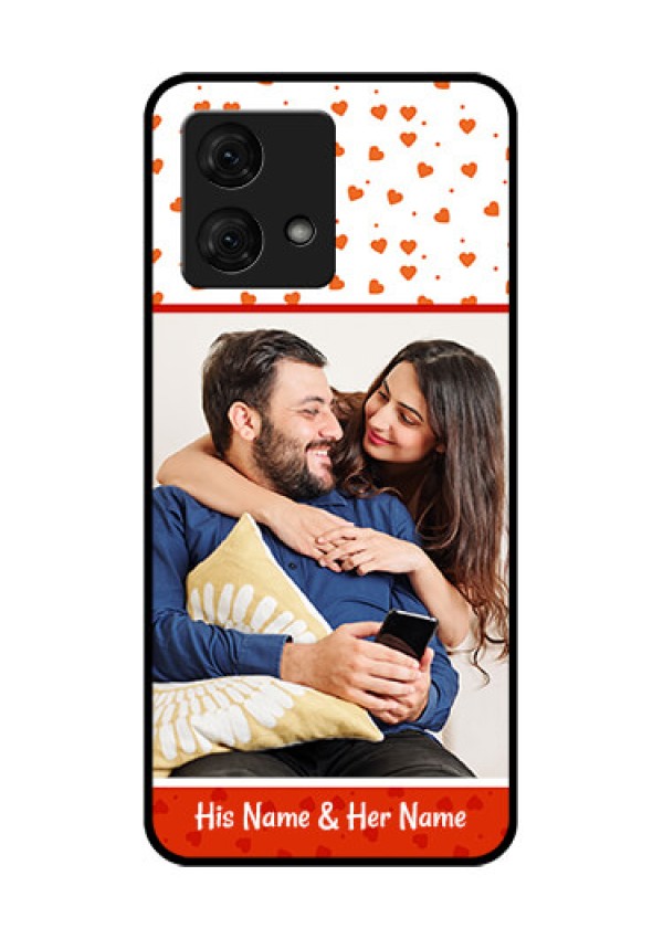 Motorola Moto G84 5G Custom Glass Phone Case - Orange Love Symbol Design