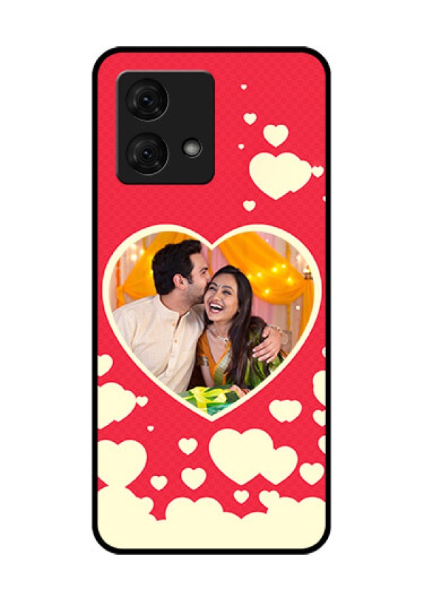 Motorola Moto G84 5G Custom Glass Phone Case - Love Symbols Phone Cover Design