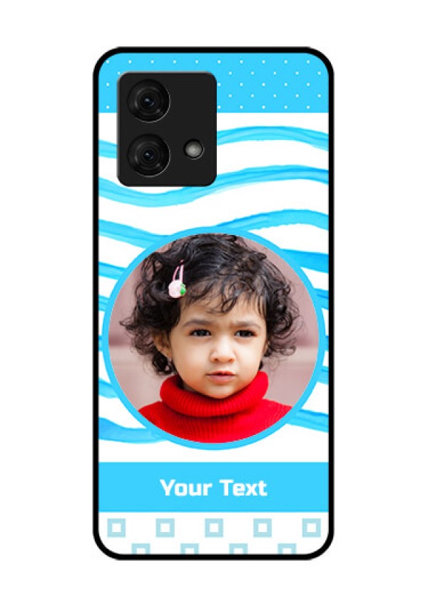 Motorola Moto G84 5G Custom Glass Phone Case - Simple Blue Case Design