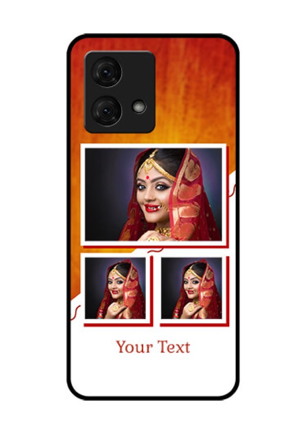Motorola Moto G84 5G Custom Glass Phone Case - Wedding Memories Design