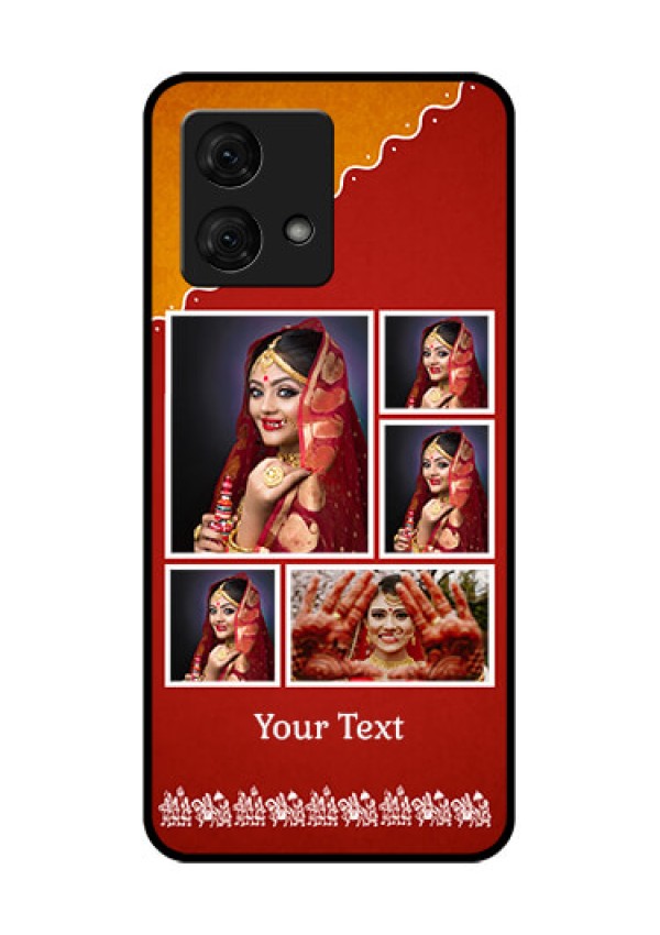 Motorola Moto G84 5G Custom Glass Phone Case - Wedding Pic Upload Design