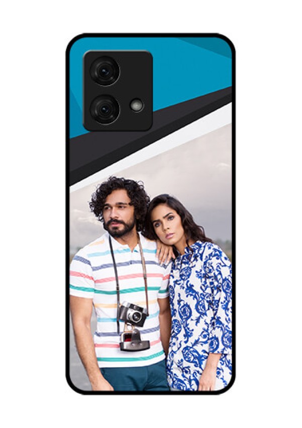 Motorola Moto G84 5G Custom Glass Phone Case - Simple Pattern Photo Upload Design