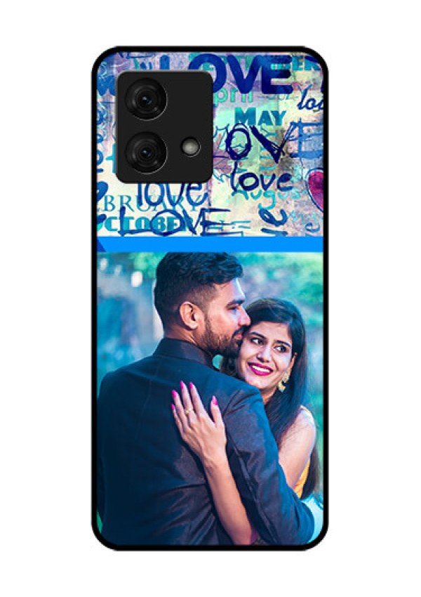 Motorola Moto G84 5G Custom Glass Phone Case - Colorful Love Design