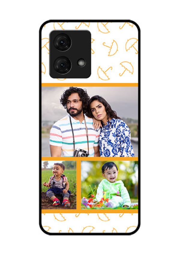 Motorola Moto G84 5G Custom Glass Phone Case - Yellow Pattern Design