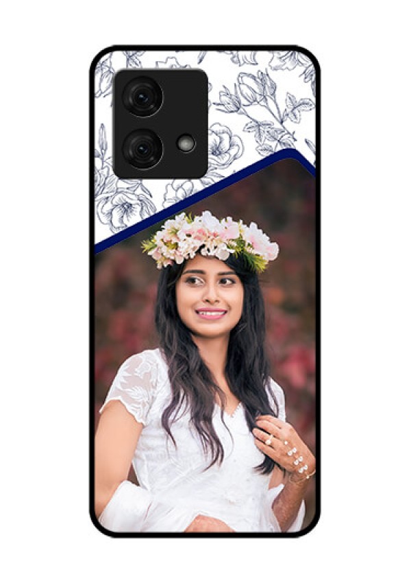 Motorola Moto G84 5G Custom Glass Phone Case - Classy Floral Design