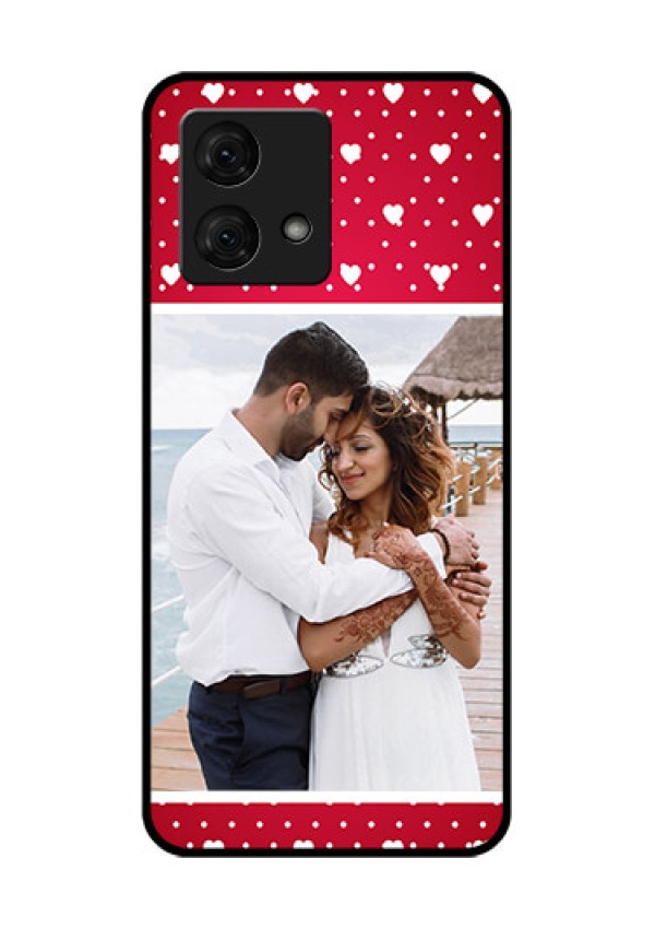 Motorola Moto G84 5G Custom Glass Phone Case - Hearts Mobile Case Design