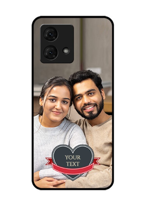 Motorola Moto G84 5G Custom Glass Phone Case - Just Married Couple Design