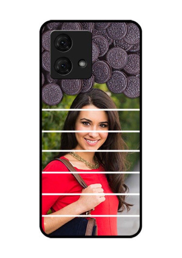 Motorola Moto G84 5G Custom Glass Phone Case - With Oreo Biscuit Design