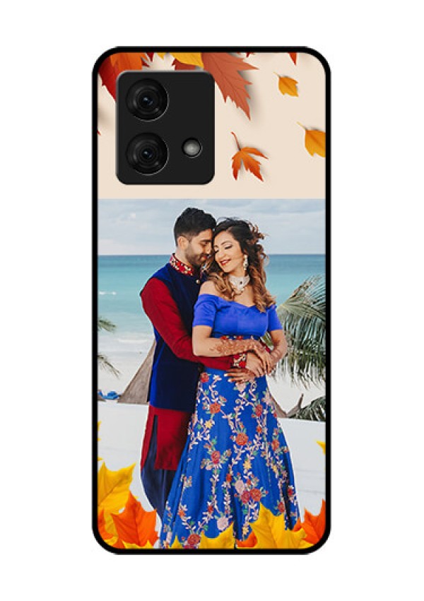 Motorola Moto G84 5G Custom Glass Phone Case - Autumn Maple Leaves Design