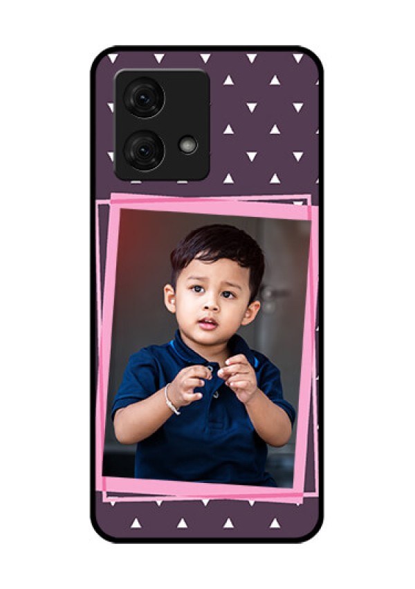 Motorola Moto G84 5G Custom Glass Phone Case - Triangle Pattern Dotted Design