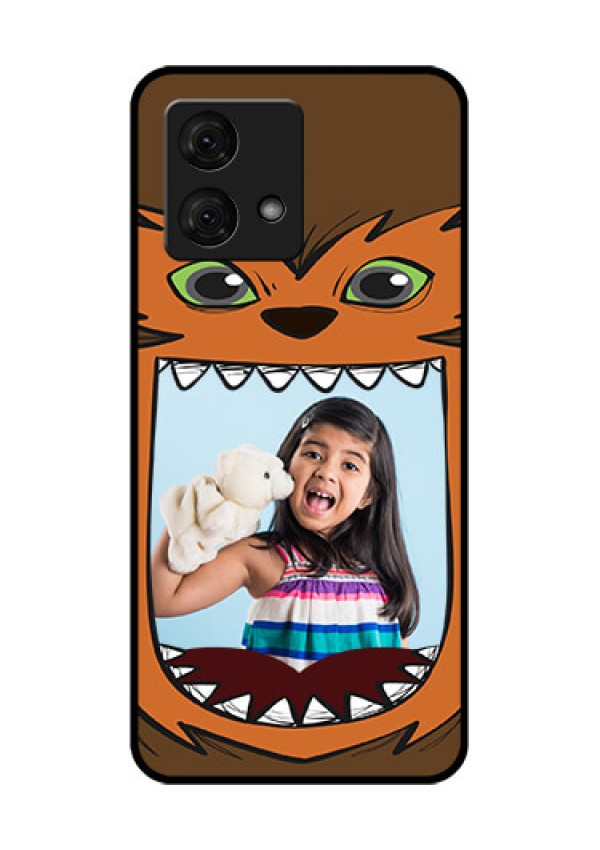 Motorola Moto G84 5G Custom Glass Phone Case - Owl Monster Back Case Design