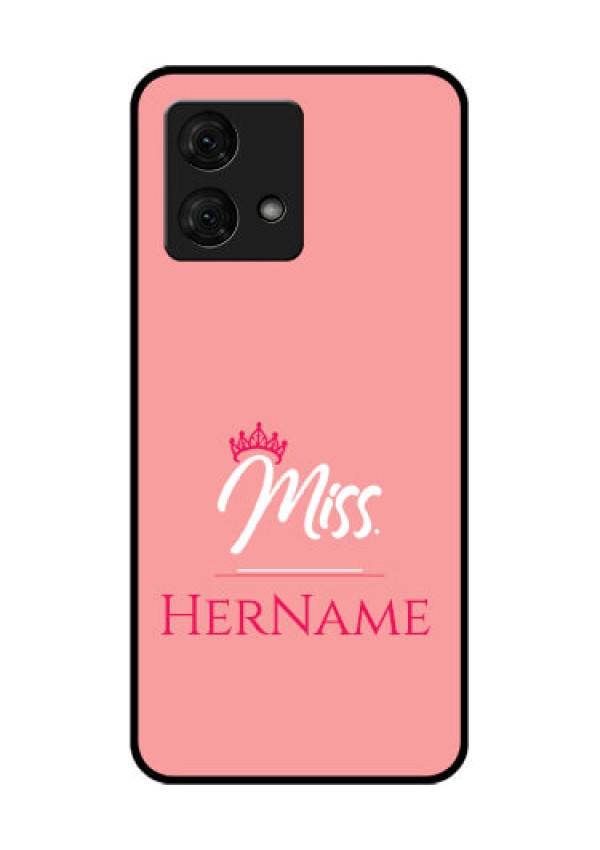 Motorola Moto G84 5G Custom Glass Phone Case - Mrs With Name Design