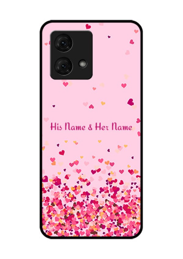 Motorola Moto G84 5G Custom Glass Phone Case - Floating Hearts Design