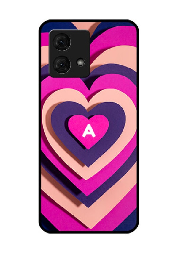 Motorola Moto G84 5G Custom Glass Phone Case - Cute Heart Pattern Design