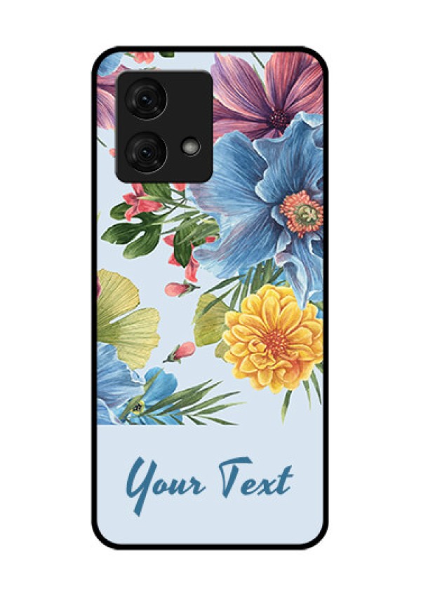 Motorola Moto G84 5G Custom Glass Phone Case - Stunning Watercolored Flowers Painting Design