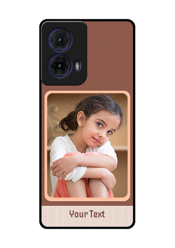 Moto G85 5G Custom Glass Phone Case - Simple Pic Upload Design