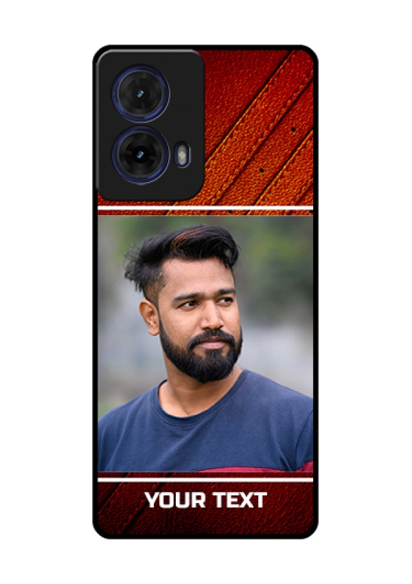 Moto G85 5G Custom Glass Phone Case - Leather Phone Case Design