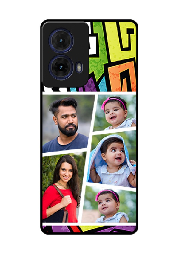 Moto G85 5G Custom Glass Phone Case - Graffiti Pattern Design