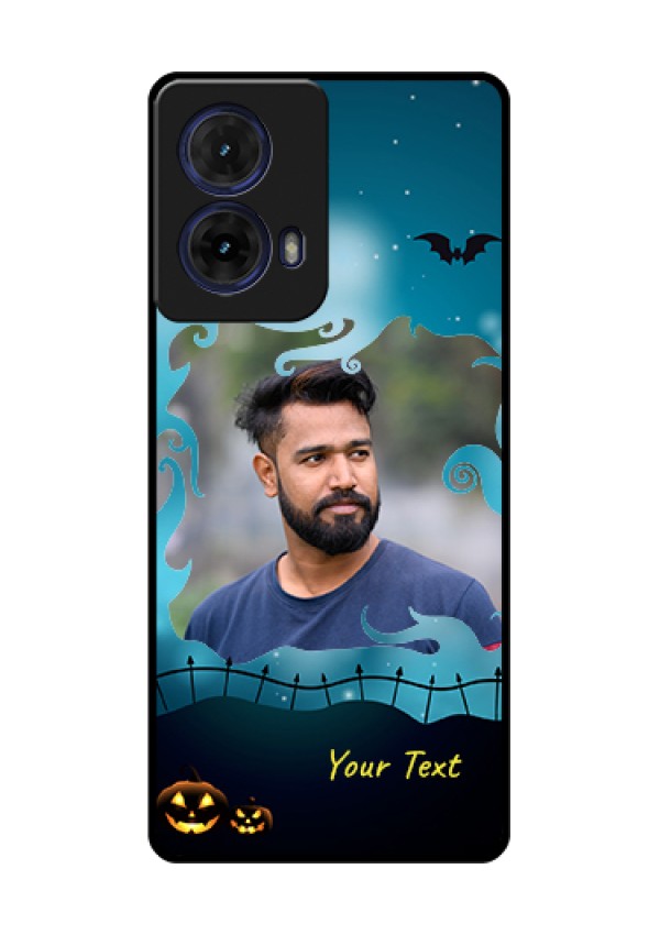 Moto G85 5G Custom Glass Phone Case - Halloween Frame Design