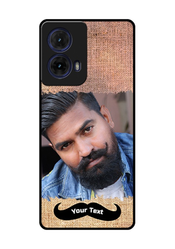 Moto G85 5G Custom Glass Phone Case - With Texture Design