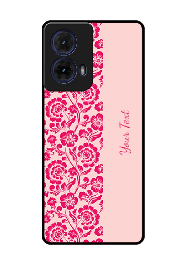 Moto G85 5G Custom Glass Phone Case - Attractive Floral Pattern Design