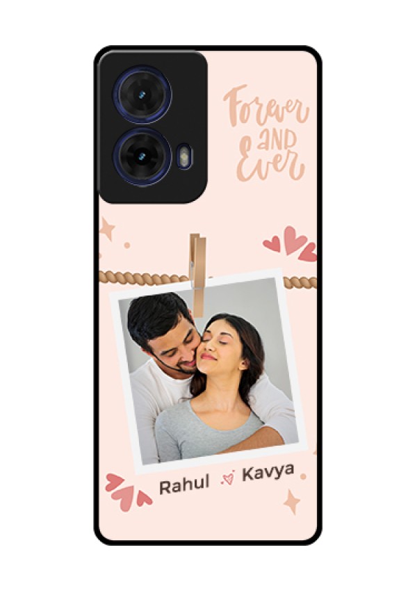 Moto G85 5G Custom Glass Phone Case - Forever And Ever Love Design