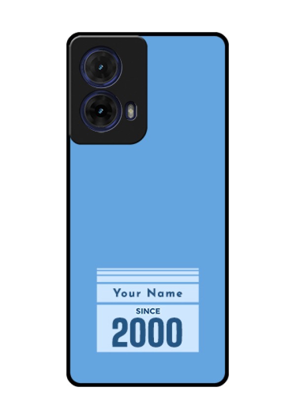 Moto G85 5G Custom Glass Phone Case - Custom Year Of Birth Design