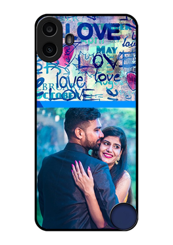 Nothing CMF Phone 1 Custom Glass Phone Case - Colorful Love Design