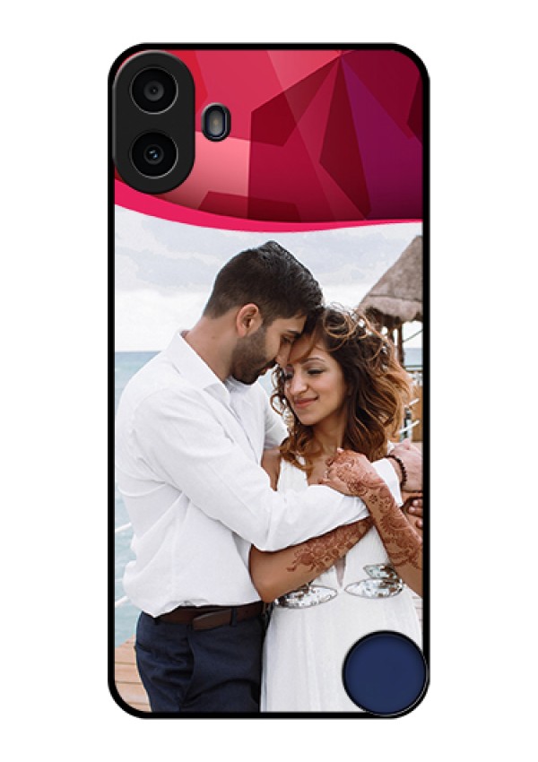 Nothing CMF Phone 1 Custom Glass Phone Case - Red Abstract Design