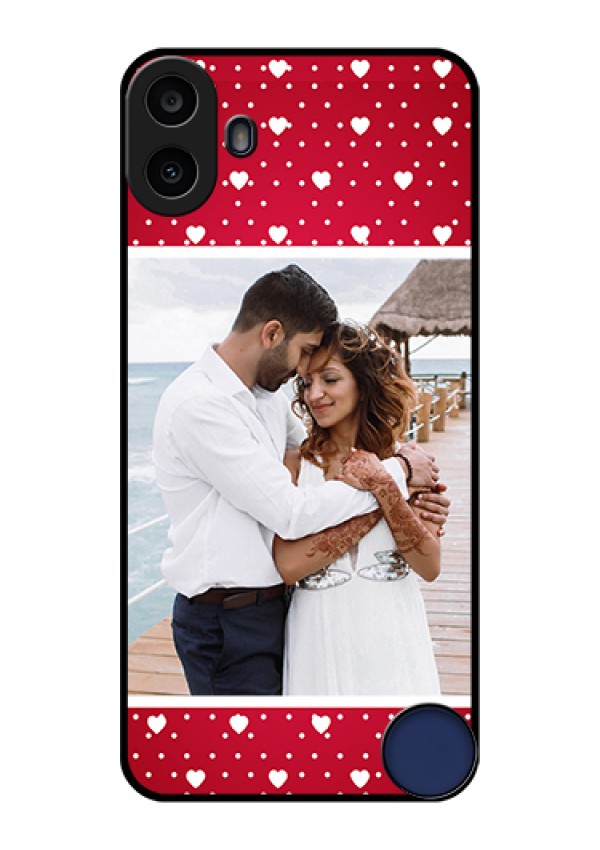 Nothing CMF Phone 1 Custom Glass Phone Case - Hearts Mobile Case Design