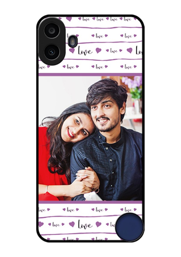 Nothing CMF Phone 1 Custom Glass Phone Case - Couples Heart Design
