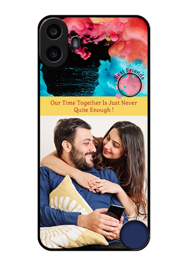 Nothing CMF Phone 1 Custom Glass Phone Case - Quote With Acrylic Painting Design