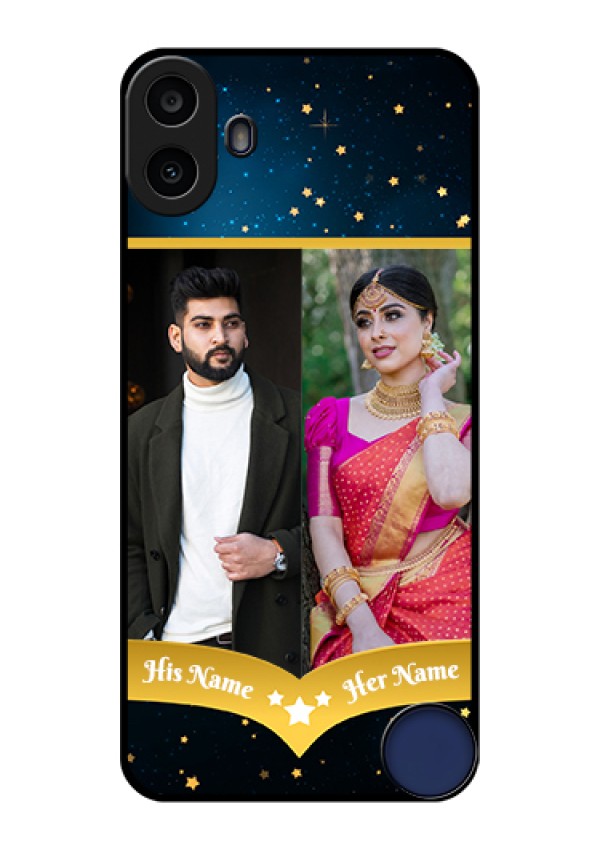 Nothing CMF Phone 1 Custom Glass Phone Case - Galaxy Stars Backdrop Design