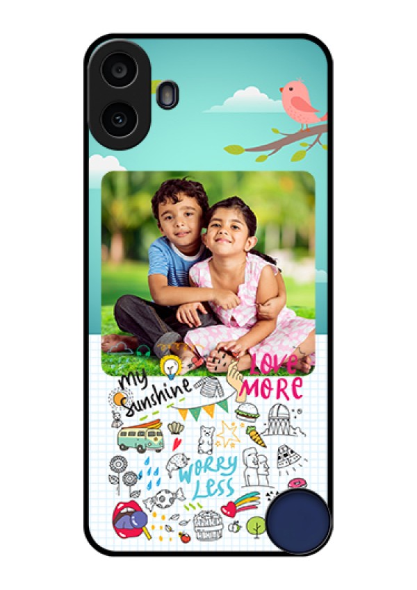 Nothing CMF Phone 1 Custom Glass Phone Case - Doodle Love Design