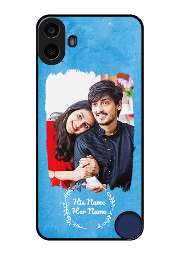 Nothing Cmf Phone 1 Custom Glass Phone Case - Blue Color Vintage Design