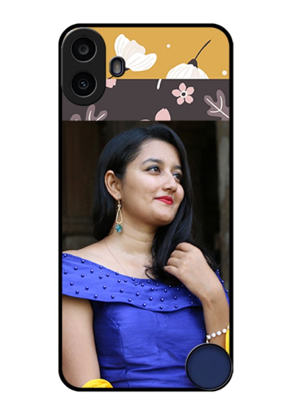 Nothing CMF Phone 1 Custom Glass Phone Case - Stylish Floral Design