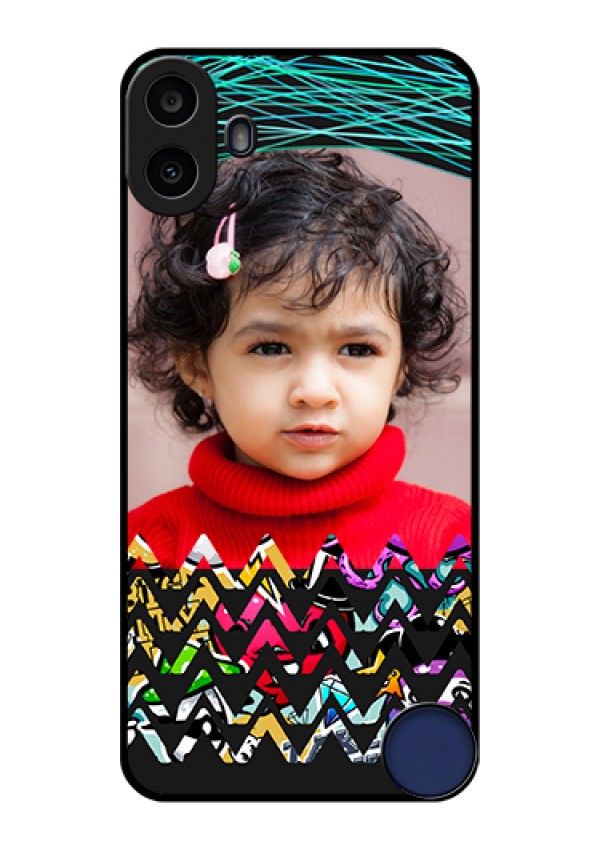 Nothing CMF Phone 1 Custom Glass Phone Case - Neon Abstract Design