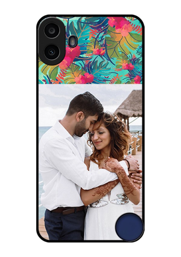 Nothing CMF Phone 1 Custom Glass Phone Case - Watercolor Floral Design