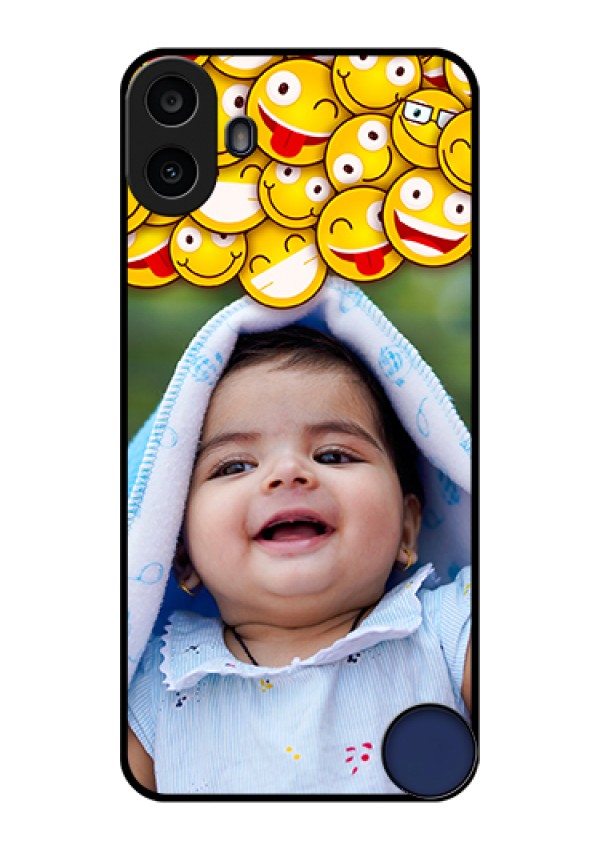 Nothing CMF Phone 1 Custom Glass Phone Case - With Smiley Emoji Design