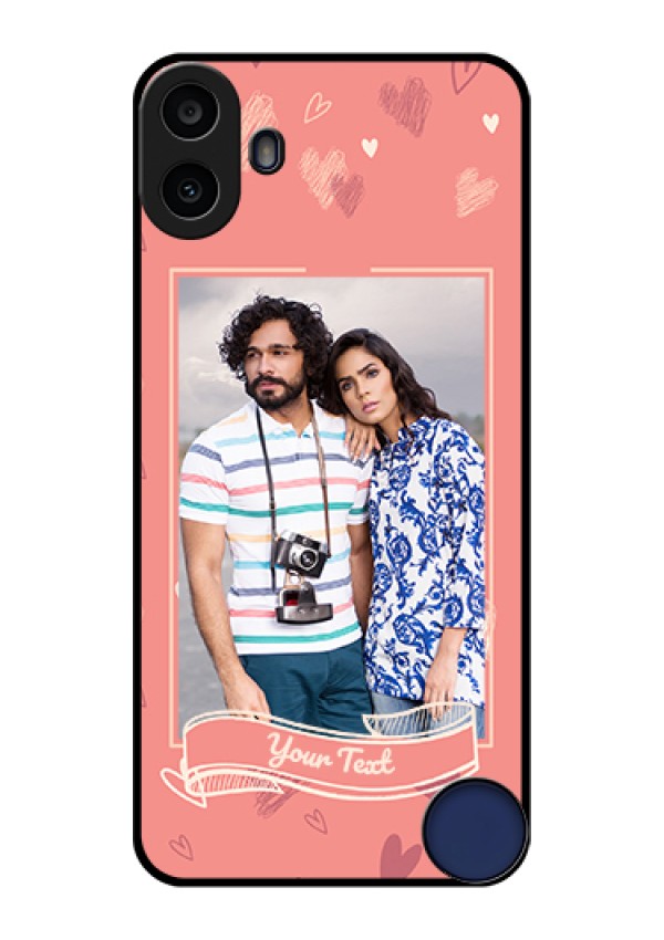 Nothing CMF Phone 1 Custom Glass Phone Case - Love Doodle Art Design