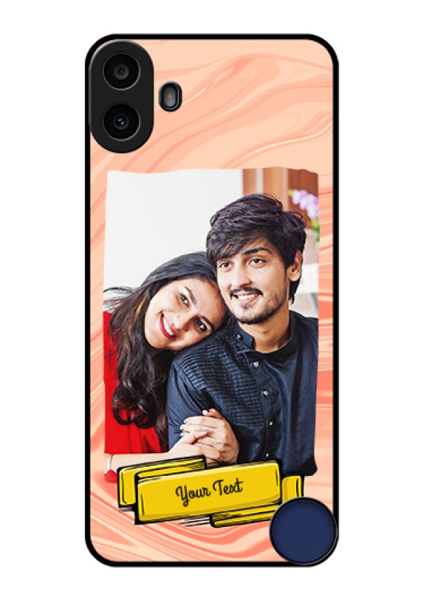 Nothing CMF Phone 1 Custom Glass Phone Case - Marble Texture Design