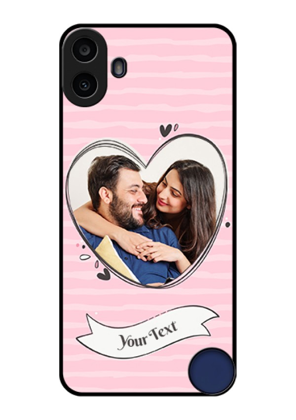 Nothing CMF Phone 1 Custom Glass Phone Case - Vintage Heart Design