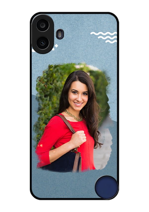 Nothing CMF Phone 1 Custom Glass Phone Case - Grunge Line Art Design