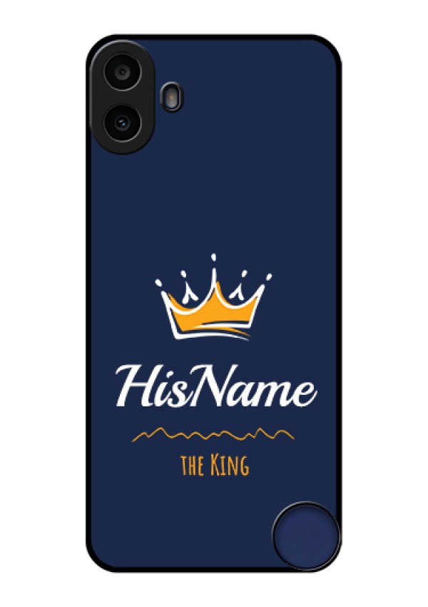 Nothing CMF Phone 1 Custom Glass Phone Case - King With Name Design