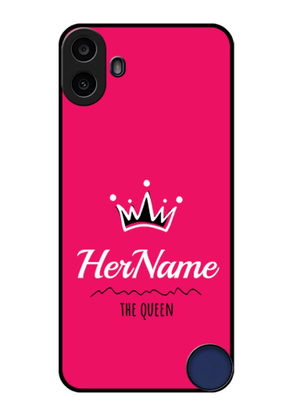 Nothing CMF Phone 1 Custom Glass Phone Case - Queen With Name Design