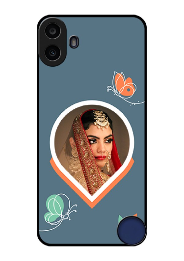 Nothing CMF Phone 1 Custom Glass Phone Case - Droplet Butterflies Design