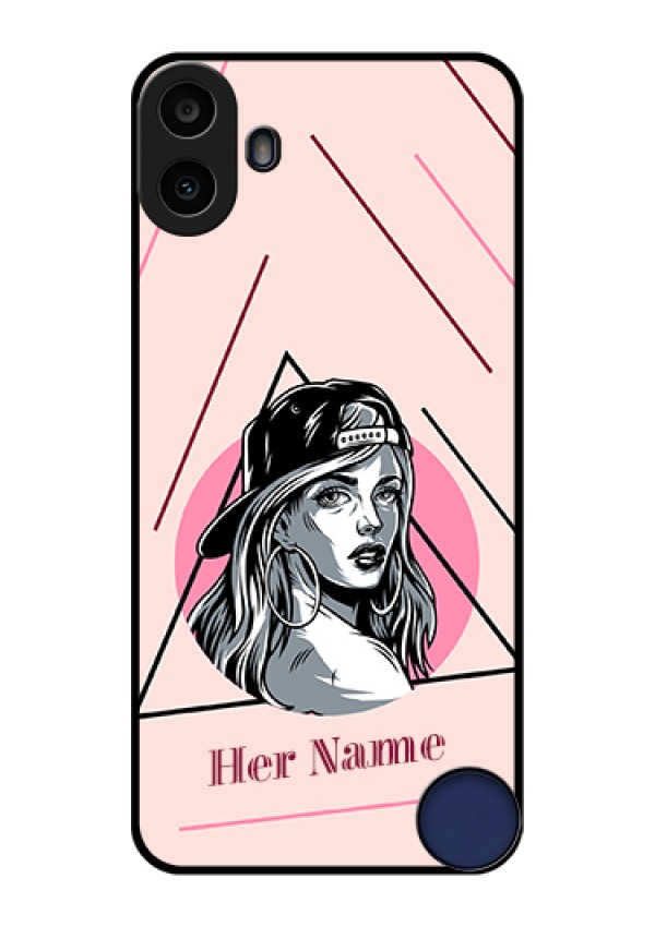 Nothing CMF Phone 1 Custom Glass Phone Case - Rockstar Girl Design