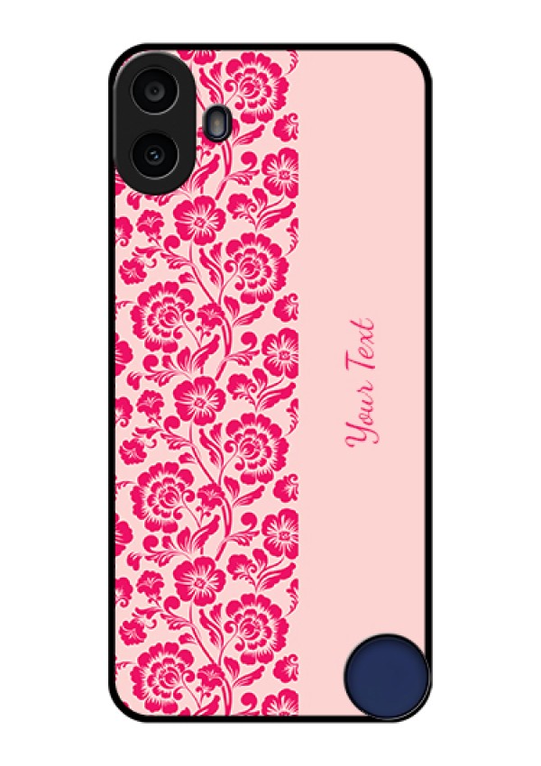 Nothing CMF Phone 1 Custom Glass Phone Case - Attractive Floral Pattern Design